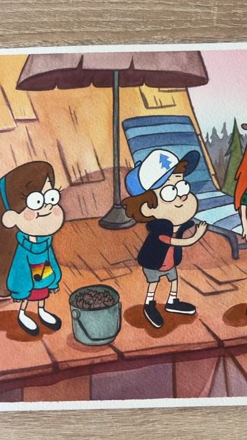Картина Gravity Falls “На крыше