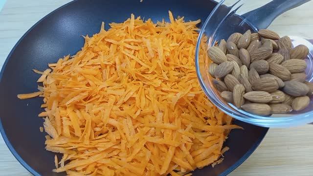 Смешайте морковь с миндалем! Рецепт пирога за 10 минут_ смотреть онлайн