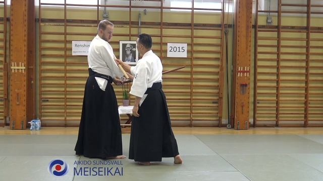 13 Aikido Ken Tai Ken Katadorimenuchi Kotegaeshi, Shishiya Sensei Malmö 2015