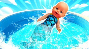 Кукла Эмили и её костюм русалки!🧜  Мама шьет для Беби Бон! Видео про куклы для девочек