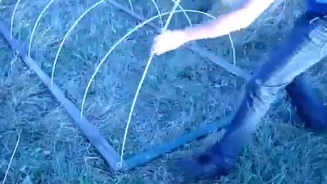 Парник из СТЕКЛОПЛАСТИКОВОЙ арматуры Своими руками, всё просто!! смотреть онлайн