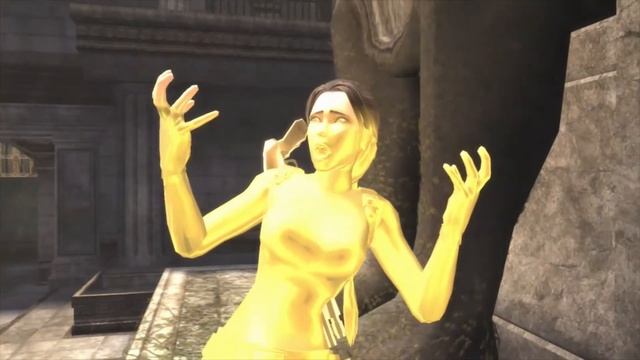 Tomb Raider Anniversary - Golden Statue Lara Corft In The Cursed Hand Of Midas