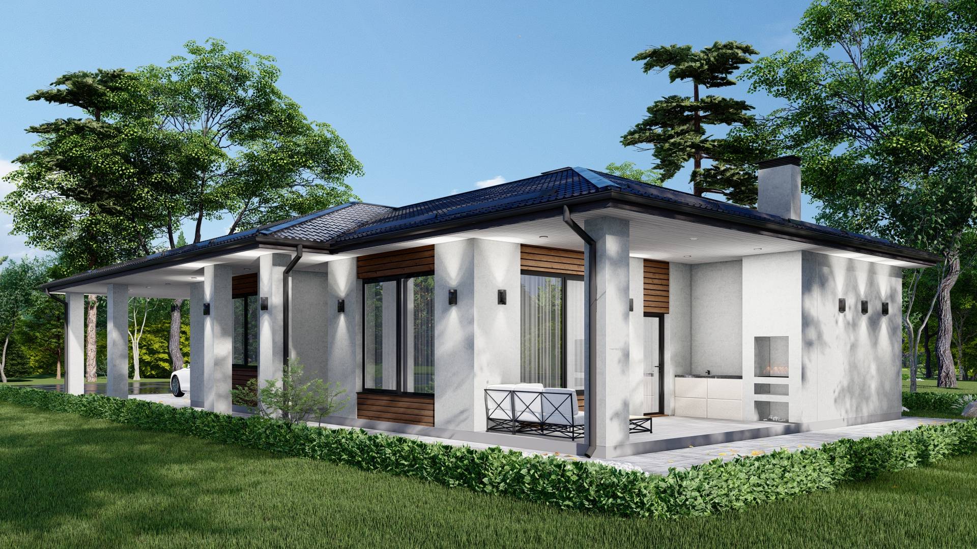 Дачный коттедж, одноэтажный смотреть онлайн