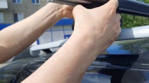 Установка поперечин на рейлинги Лада Гранта Кросс (LADA