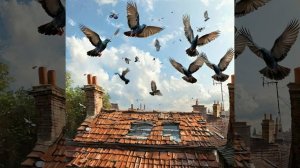 Голуби летят над нашей крышей