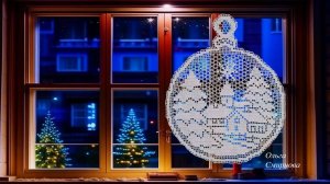 НОВОГОДНЕЕ УКРАШЕНИЕ НА ОКНО. ЧАСТЬ 2