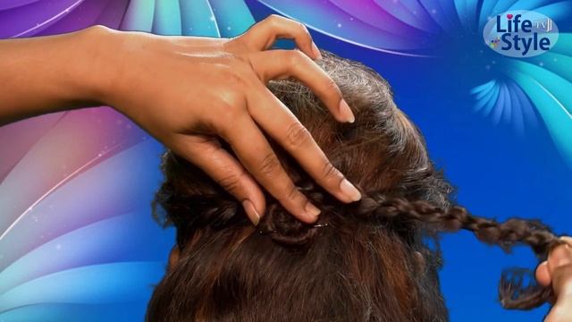Simple Rose Hair Style | Flower Braid Half Updo Hairstyle | Lifestyle TV смотреть онлайн