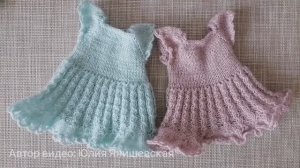 Вяжем платье Подснежник для куклы София . Часть 2