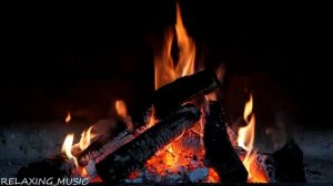 Уютная атмосфера у костра под нежную музыку гитары