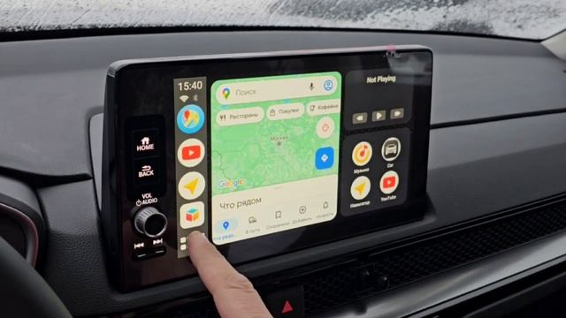 Навигация в Honda CRV 2023 из Китая с Baidu CarLife адаптер Carplay в магнитоле, русификация, Яндек