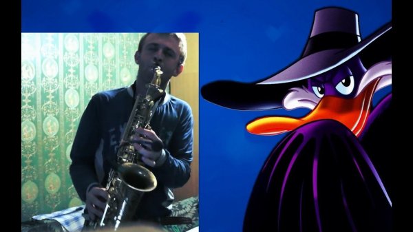 DARKWING DUCK THEME SAXOPHONE | Черный плащ на саксофоне | SAX COVER