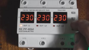 Настройки реле переключения фаз RE PF-63A