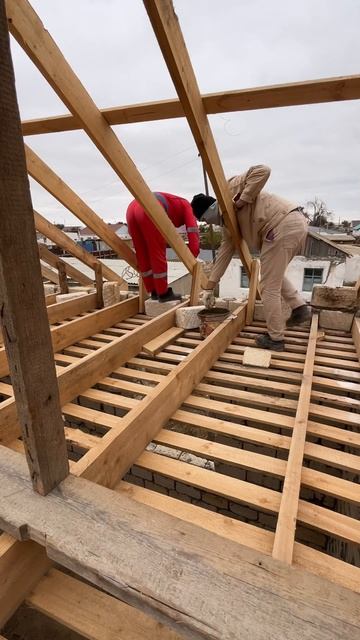 Төбе жабу / тас қалау / обрищетка #құрылыс #стройка #кры?