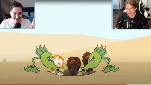 Анимация РАСТЕНИЯ ПРОТИВ ЗОМБИ реакция Градуса и Вазачки