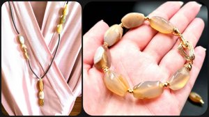 Комплект из агатов. Сборка украшения с силиконовым шнуром на ювелирный тросик. ПЕРЕДЕЛКА Ч.2