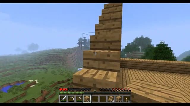 Let's Play Minecraft #11 {Крыша дома}