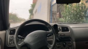 Звуки дождя по крыше машины. Sounds of rain on the roof of the car.