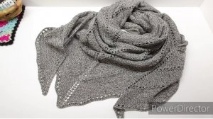 МК простая шаль спицами// Как связать самую простую шаль спицами// Шаль спицами легко и просто