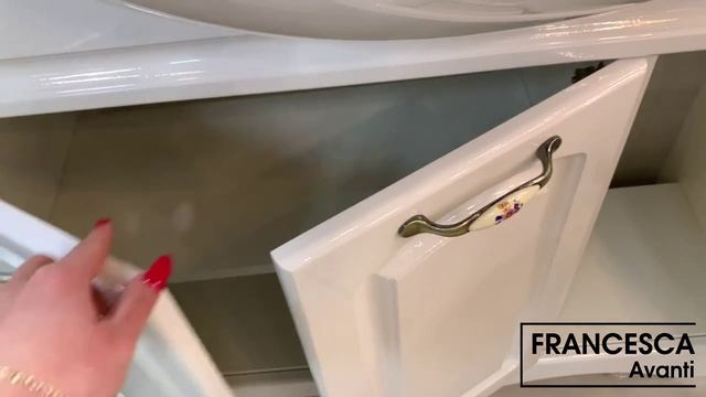 Тумба с раковиной Francesca Империя 90 белый (3 двери, ум. Эльбрус 90) смотреть онлайн