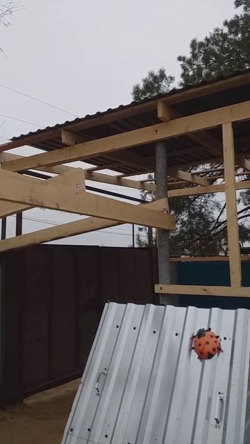 Мастерская.Начали делать крышу. смотреть онлайн