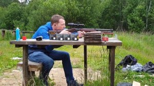 Пристрелка ТК-527М  и Yukon Jaeger 1-4