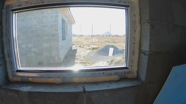 Строим дом с нуля #3 Установка окна смотреть онлайн