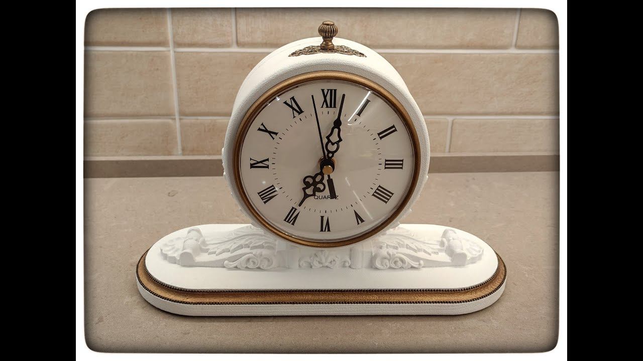 Часы каминные. Декупаж. Мелодия с почасовым боем.