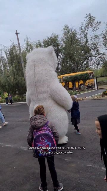 Все ученики выбежали на улицу, когда узнали об этом 😳 очень красивое поздравление от Белого Медведя смотреть онлайн