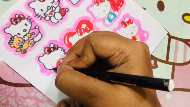 How To Make Your Own Stickers/ DIY Hello Kitty Sticker/ Stickers | How To Stick Hello Kitty Sticker