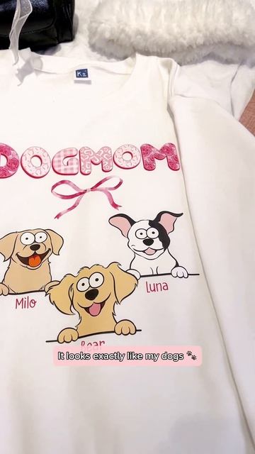 Dog Mom Coquette Pink Bow Ribbon Trendy Style | Personalized Shirt смотреть онлайн