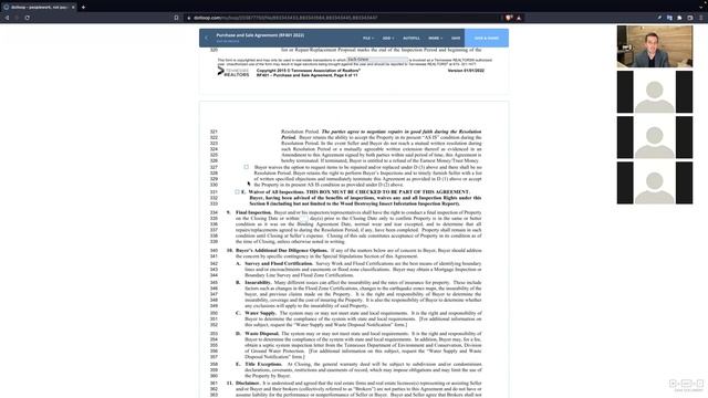 Details of the Inspection Process in a Real Estate Contract: TAR Forms смотреть онлайн