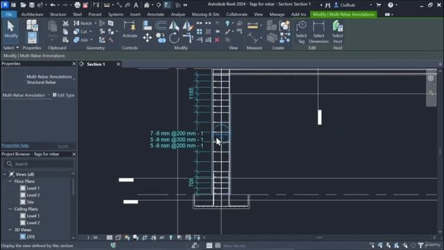 4.4. Аннотация к нескольким стержням арматуры смотреть онлайн