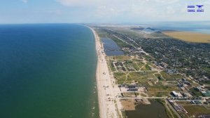 Арабатская стрелка, село Счастливцево. Съёмка с дрона!