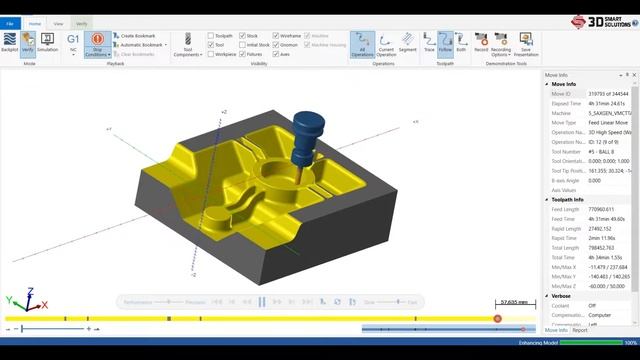 Mastercam 2023 - Mill 3D - Part 3 | 3D Smart Solutions смотреть онлайн