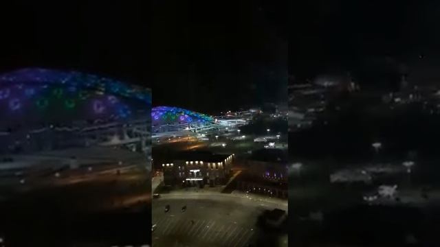 АДЛЕР. Вид со смотрового колеса ночью. ОЛИМПИЙСКИЙ ПАРК. смотреть онлайн
