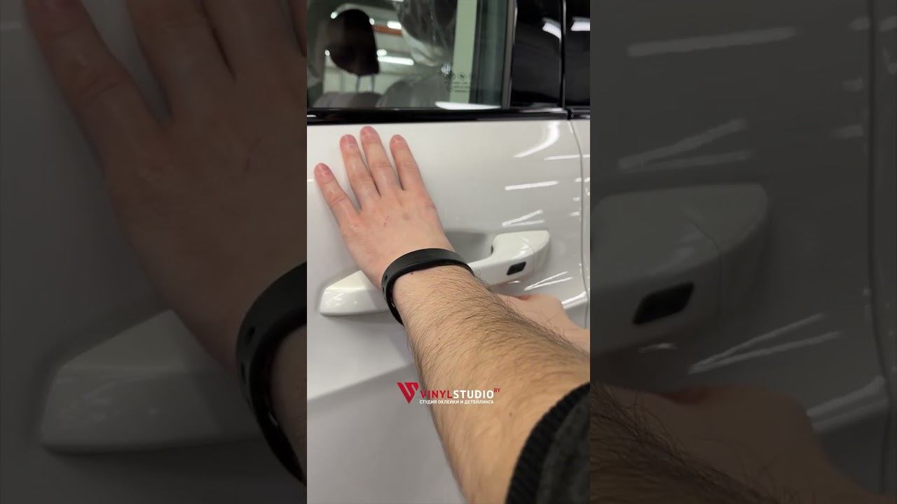 Как поклеить зону под ручками дверей Bestune T90