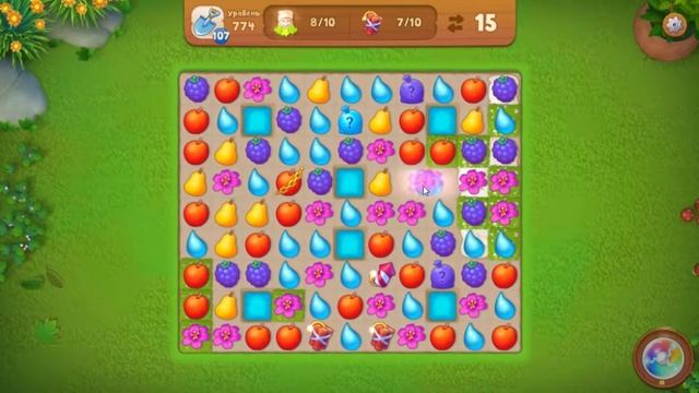 Gardenscapes.  774 уровень.