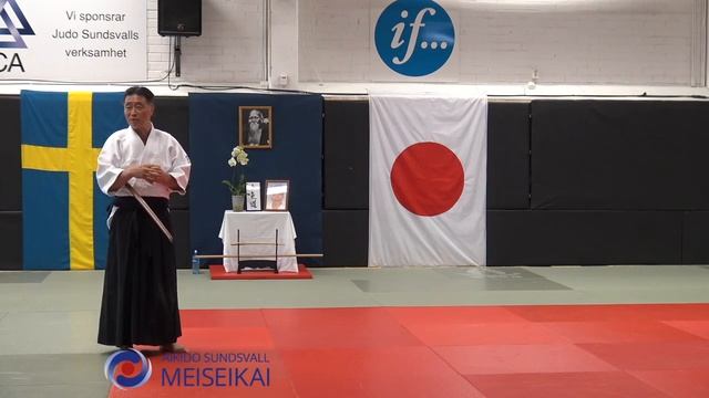 19 Aikido Ken Tai Ken Katadorimenuchi Ikkyo Omote, Shishiya Sensei Sundsvall 2015