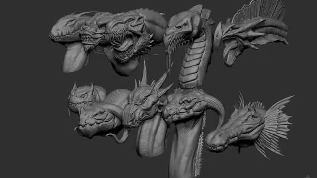 Dragons Sketches Zbrush (1-10) смотреть онлайн