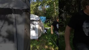 Надувная палатка Quechua Air Second 4.1 Fresh&Black.