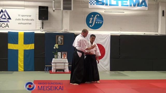 8 Aikido Katadorimenuchi Uchikaiten Sankyo Torite, Shishiya Sensei Sundsvall 2015