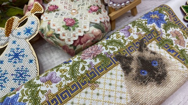 26. Долгожданный финиш - Tapestry Cat от Терезы Венцлер/VS/Blackbird Designs/Dimensions/Luca-C