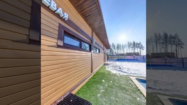 Открытый бассейн с подогревом в Охта-парк. Видео из панорамы смотреть онлайн