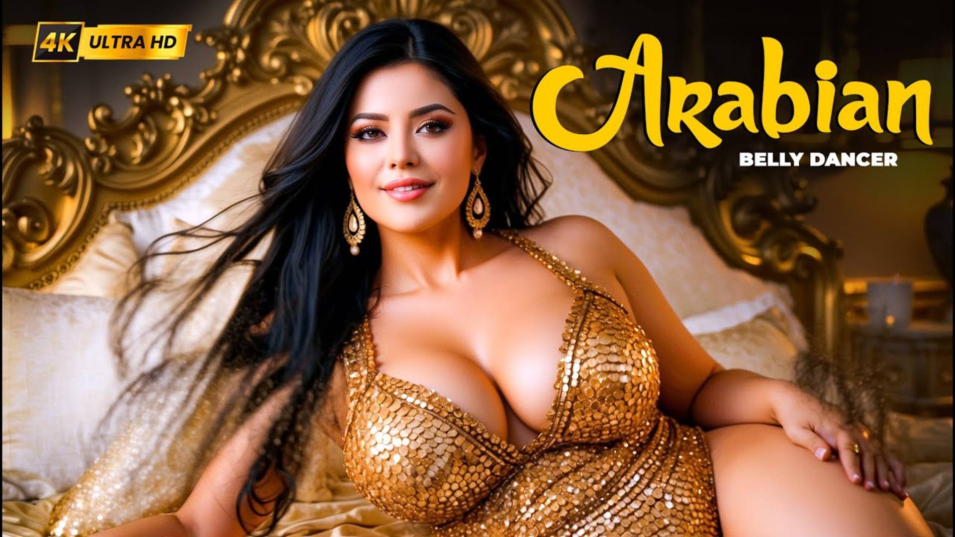 💃Завораживающий танец живота – Волшебные ночи Дубая при лунном свете ✨ Кинематографичное видео с ИИ