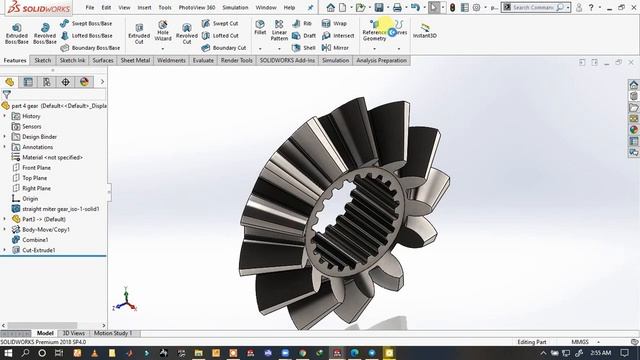deferential gear box in solidworks смотреть онлайн