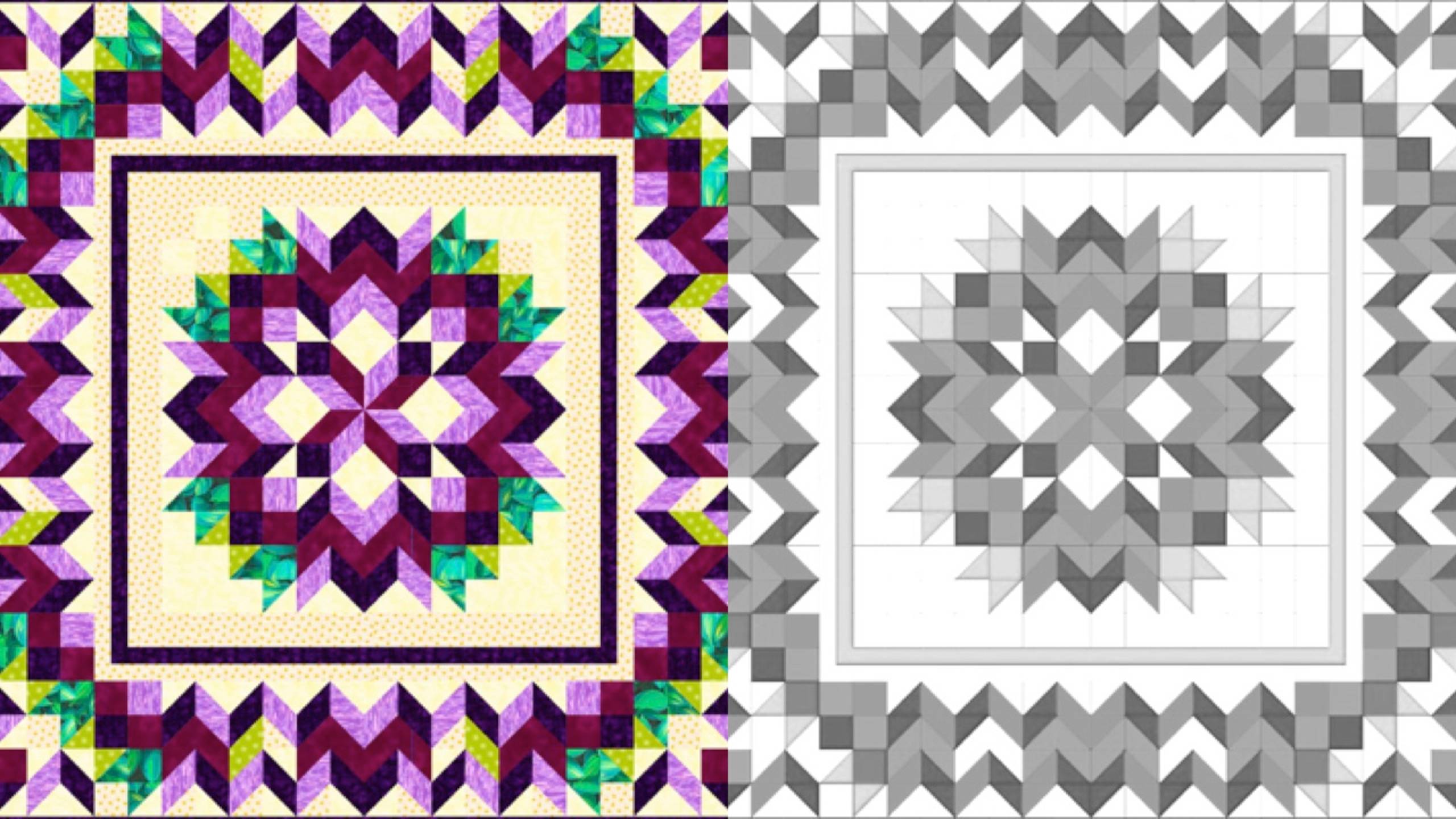 Набор тканей на Лоскутное одеяло "Георгины" смотреть онлайн