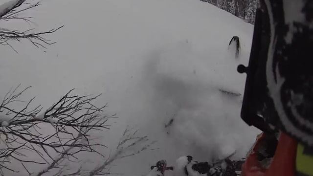 Deep Snow on a stock 2012 skidoo freeride смотреть онлайн