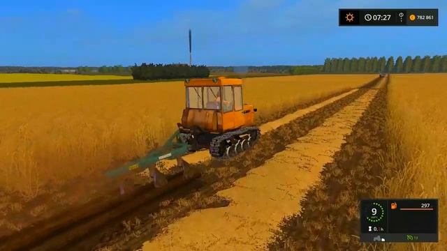 Farming Simulator 2017. мод гусеничный трактор ДТ 75 МЛ. смотреть онлайн