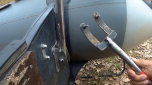 тюнинг лодки пвх, вилка для отстегивания транцевых колёс
