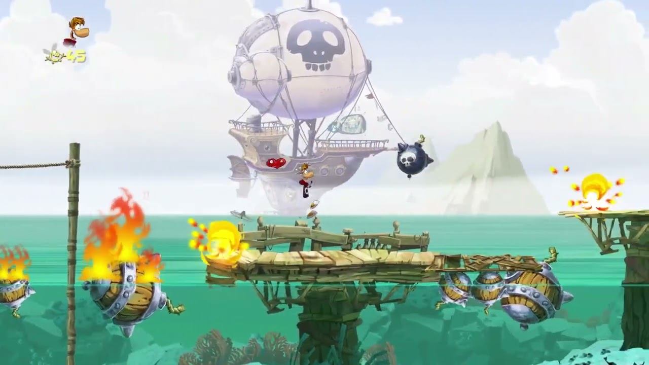 Rayman Origins (Walkthrough) - Chapter 4: Sea Of Serendipity | Part 1: Port 'O Panic